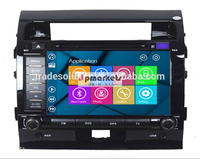 トヨタランドクルーザー用gps付き車載用dvd、 ブルートゥース、 ipodの、 ステアリングホイール制御サポート問屋・仕入れ・卸・卸売り