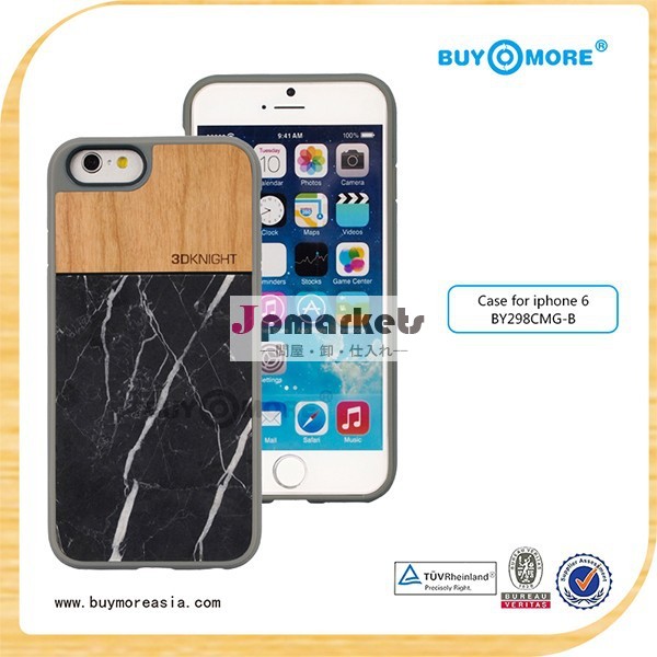大理石木材ホットハンドメイド20156ケースiphone用天然木のケースのためのリンゴ木材大理石のケースiphone用66soem卸売-携帯電話バッグ、ケース問屋・仕入れ・卸・卸売り