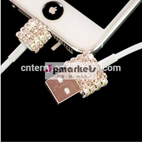 iphone充電器のためのダイヤモンド付きケーブル、 iphone用usb充電ケーブルを見せびらかす-データケーブル問屋・仕入れ・卸・卸売り