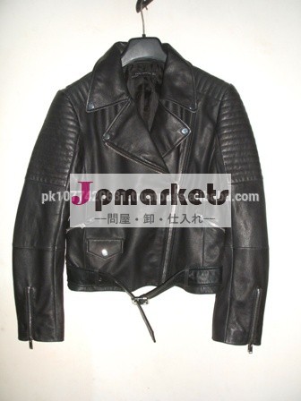 レディスクラシックブラックバイカーオートバイの革のジャケット-バイクウェア問屋・仕入れ・卸・卸売り
