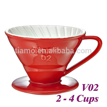 スパイラルリブ2-4cupsセラミックコーヒードリッパー-コーヒーセット、ティーセット問屋・仕入れ・卸・卸売り