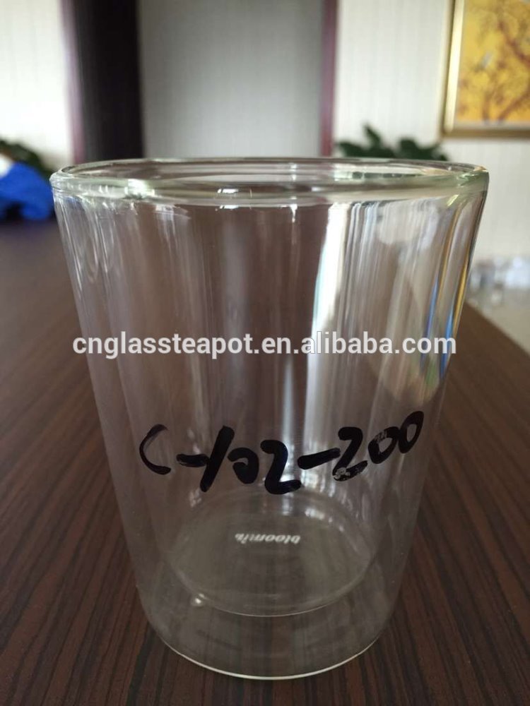 高品質200ミリリットル二重壁ガラスカップ-コーヒーセット、ティーセット問屋・仕入れ・卸・卸売り