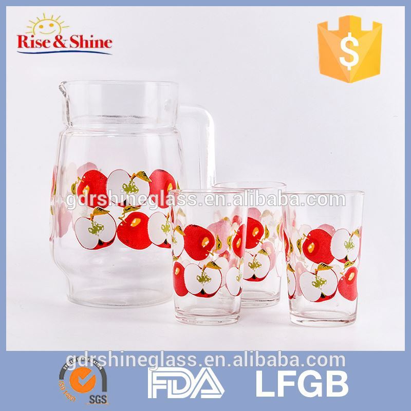 卸売高品質7個フラワーポット/のコーヒーと紅茶ガラス飲むセット付きの花柄-コーヒーセット、ティーセット問屋・仕入れ・卸・卸売り