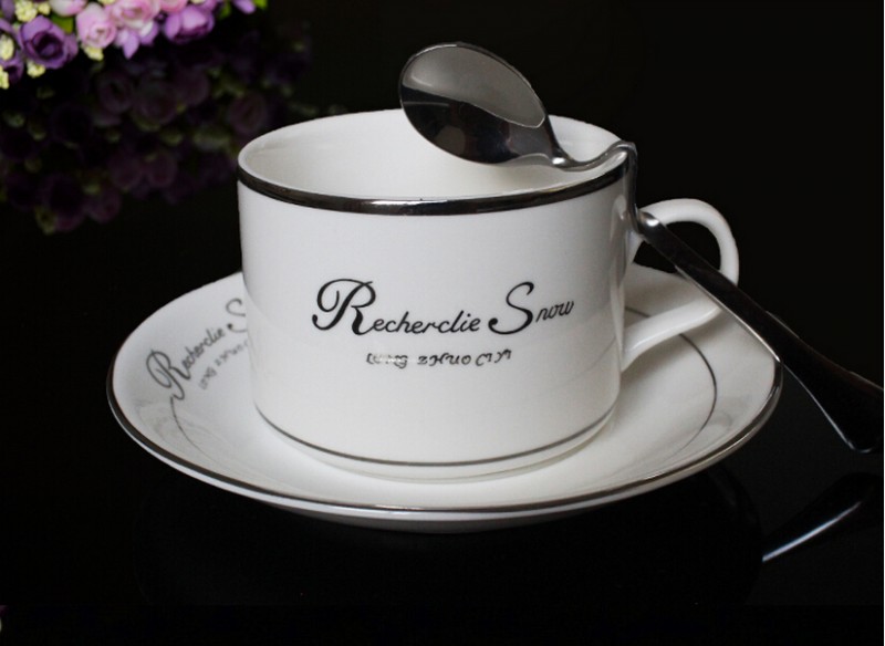 コーヒーカップソーサーセット、 金リムhaonai220ccカプチーノコーヒーカップソーサーセット-コーヒーセット、ティーセット問屋・仕入れ・卸・卸売り