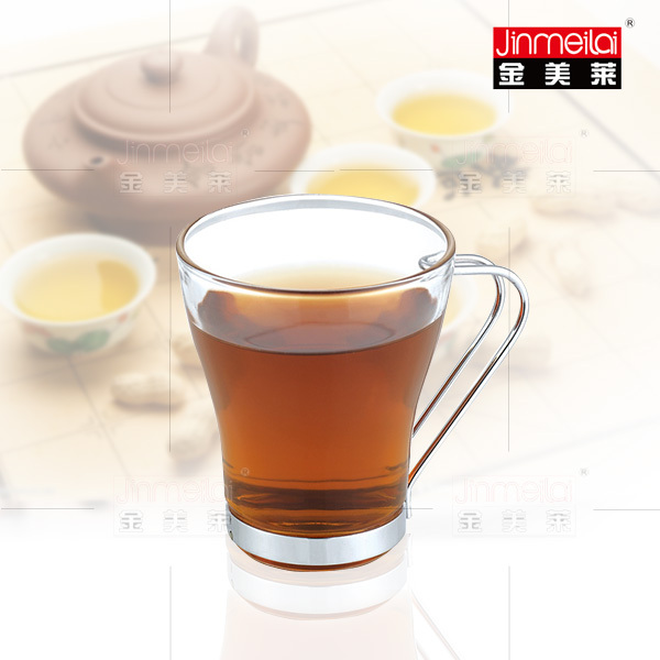 コーヒーカップ、 ステンレス鋼ホルダーとガラス、 ティーカップガラス200ml-カップ、ソーサー問屋・仕入れ・卸・卸売り