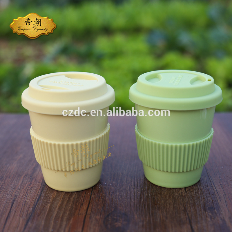 付きセラミックコーヒーカップシリコーン蓋とスリーブ-マグカップ問屋・仕入れ・卸・卸売り