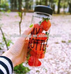 韓国ホットな新製品製造マイボトルbpaフリーのフルーツジュースのガラス瓶、 フルーツウォーターボトル注入器、 プラスチックジュースのボトル-水筒問屋・仕入れ・卸・卸売り