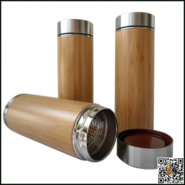 エコ竹アイソレーションと真空ティーカップ、 高品質竹材付きの真空カップ-魔法瓶問屋・仕入れ・卸・卸売り