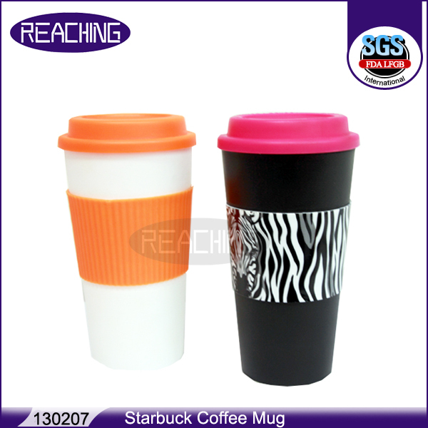 使い捨てプラスチック製のコーヒーカップスリーブ、 プラスチック製のコーヒーカップを持つシリコン蓋付き、 スターバックスコーヒーマグ卸売-マグカップ問屋・仕入れ・卸・卸売り