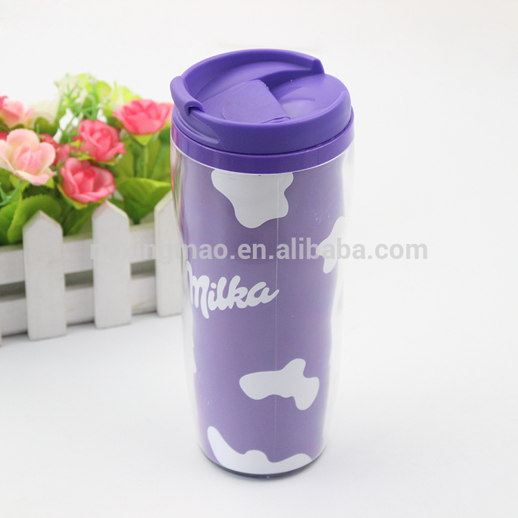 サーモマグ300ml紫色のプラスチック製の印刷されたロゴとインサート-マグカップ問屋・仕入れ・卸・卸売り