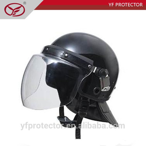 反暴動警察ヘルメットとled黒とネックプロテクター-ヘルメット問屋・仕入れ・卸・卸売り