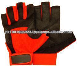赤・黒の色の重量挙げの手袋-その他スポーツ用グローブ類問屋・仕入れ・卸・卸売り