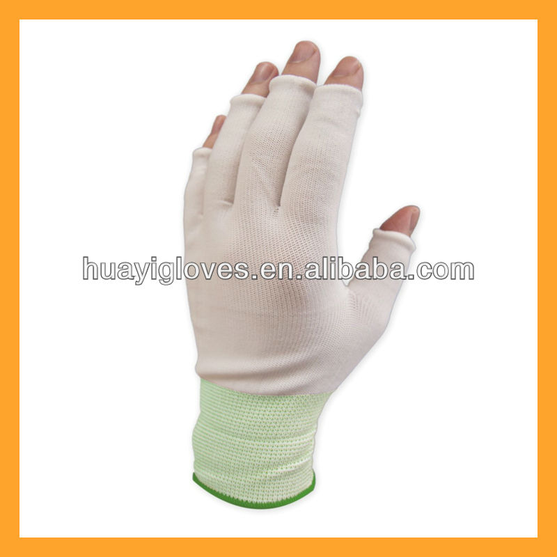 指先カットhyh19クリーンルーム用手袋ライナー-縫合線材料の表面問屋・仕入れ・卸・卸売り