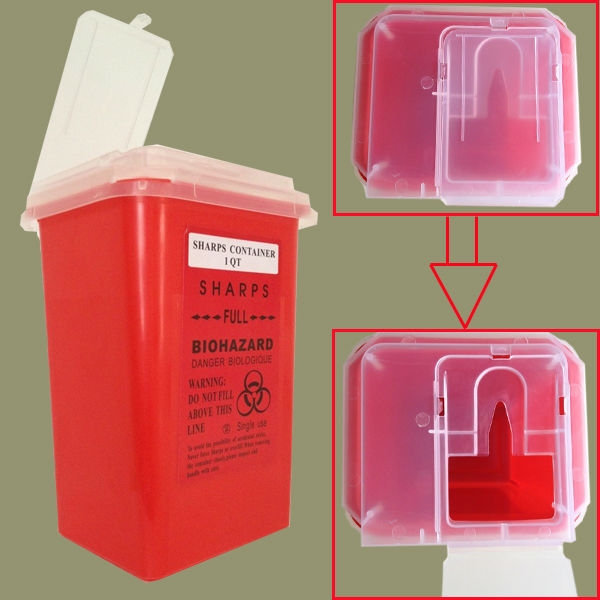 鋭利物容器のバイオハザード針廃棄1qtサイズ- 限定版- jl- 881-のり材料問屋・仕入れ・卸・卸売り