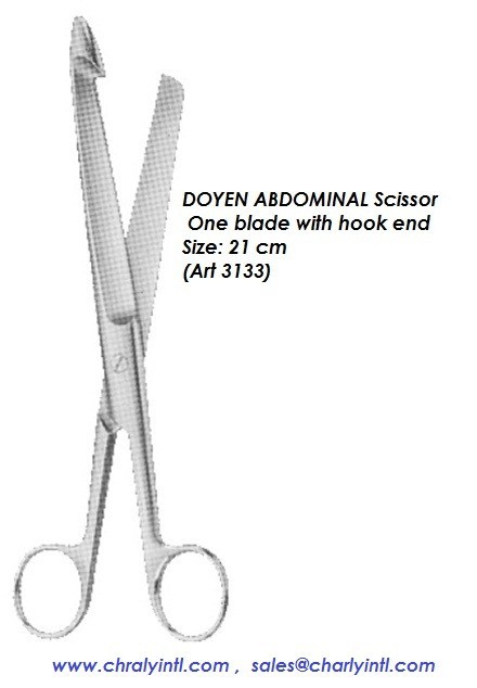 シザー21センチメートル長老腹部フック端で1ブレード( アート3133)-歯科外科手術用の器具問屋・仕入れ・卸・卸売り