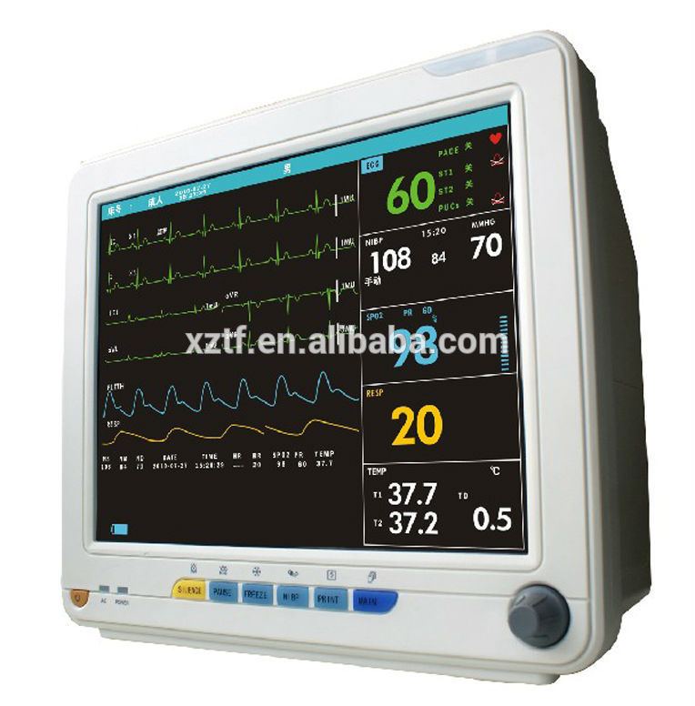Ecg、 nibp、 spo2,12.1インチポータブル病院のtftモニター-麻酔の装置及び付属品問屋・仕入れ・卸・卸売り