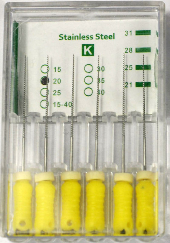 21mm25mmを使用されるステンレス製根管ファイル-口頭療法の装置及び付属品問屋・仕入れ・卸・卸売り