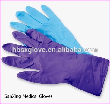 紫色のニトリル使い捨て医療検査用手袋マレーシア青-材料のためのドレッシングそして心配問屋・仕入れ・卸・卸売り
