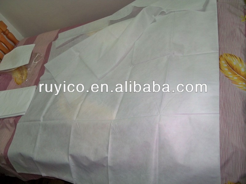 使い捨て不織布ベッドでカバー用ケースsheet+bedelastic+pillowホテルや病院で使用する-材料のためのドレッシングそして心配問屋・仕入れ・卸・卸売り