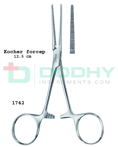 ペディキュアの/コッヘルforcep12.5センチメートル=dodhy楽器共同-外科手術用の器具の基礎問屋・仕入れ・卸・卸売り