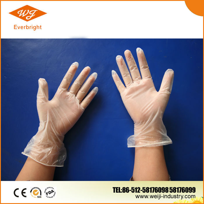 使い捨て医療pvc手袋/使い捨て医療pvc/付きビニール手袋aql1.5fda、 ce、 iso-材料のためのドレッシングそして心配問屋・仕入れ・卸・卸売り