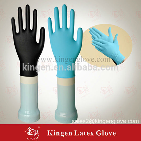 最高品質粉紫色のニトリル手袋オレンジ色のニトリル手袋を作業ニトリル手袋-材料のためのドレッシングそして心配問屋・仕入れ・卸・卸売り