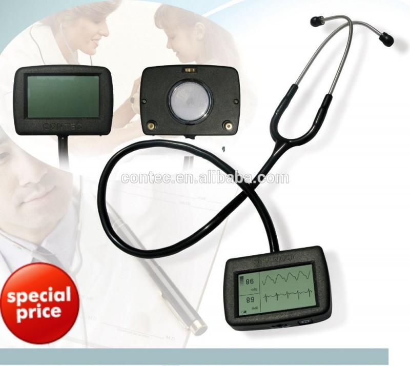 販売上の! マルチ- 機能ビジュアル電子聴診器spo2付き-- ce認定品-聴診器問屋・仕入れ・卸・卸売り