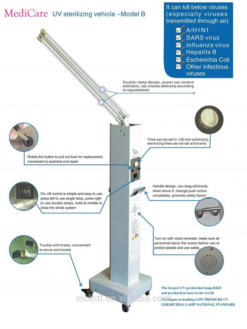 メディケア病院uvランプ殺菌カート-殺菌、滅菌装置問屋・仕入れ・卸・卸売り