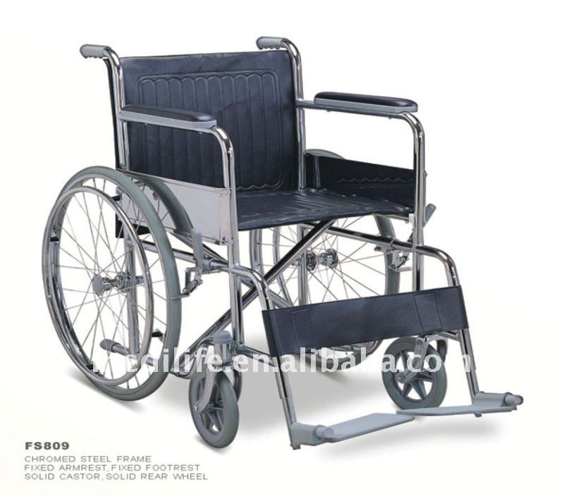 スチール折りたたみ車椅子鋼鉄車椅子トイレステンレス鋼車椅子-病棟、看護用品問屋・仕入れ・卸・卸売り
