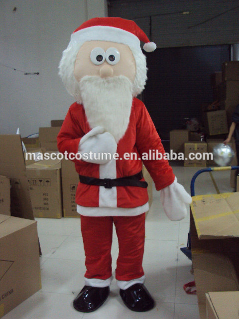熱い販売クリスマスサンタクロースのマスコットの衣裳の漫画徒歩サンタクロース赤コスプレ素敵なサンタクロースの漫画の衣装-マスコット問屋・仕入れ・卸・卸売り