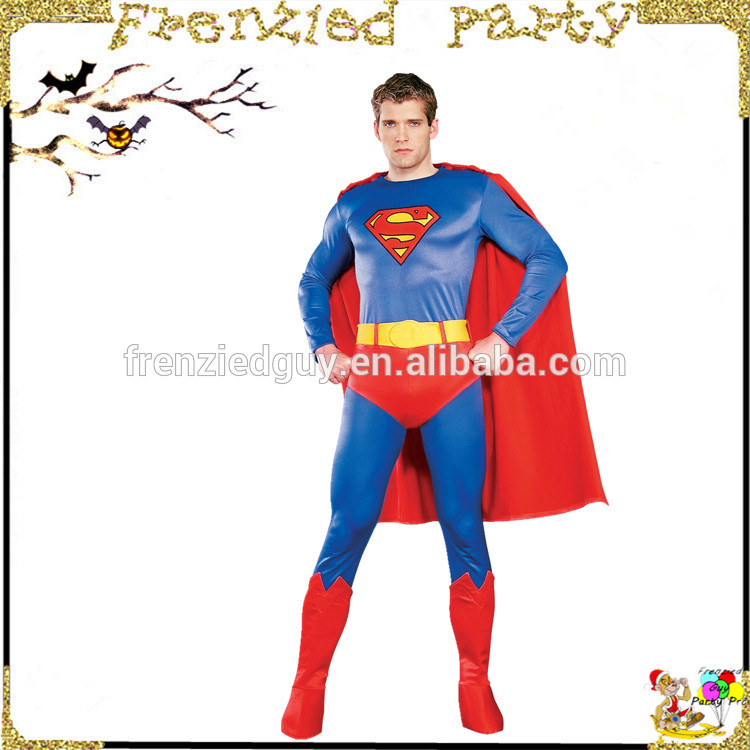 本物のスーパーヒーローデラックススーパーマン衣装fgcc- 0222-テレビ、映画コスチューム問屋・仕入れ・卸・卸売り