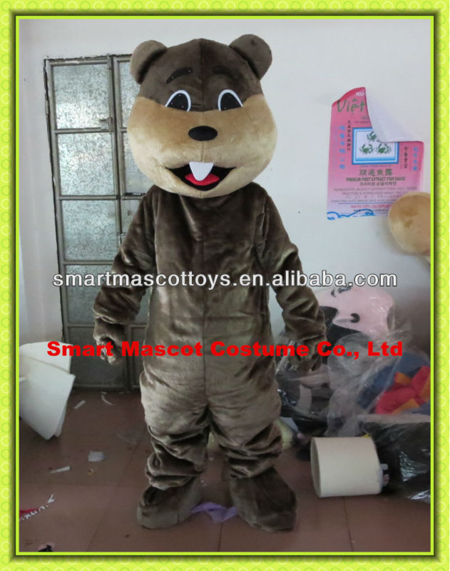 熱い販売の高い品質の毛皮2014年ビーバーamscotcostume/ビーバー衣装大人-マスコット問屋・仕入れ・卸・卸売り