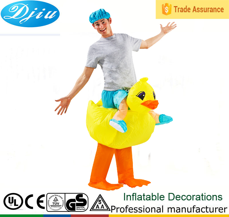 インフレータブルボディdj-co-177黄色いアヒルのスリッパ子供のためのボールをzorbing-マスコット問屋・仕入れ・卸・卸売り