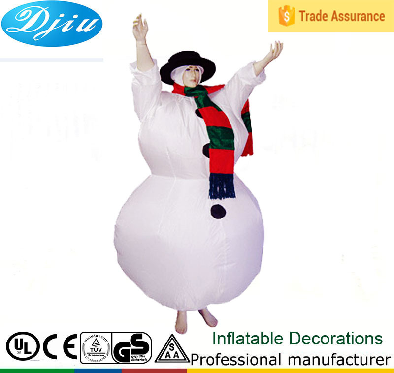 Dj-co-137インフレータブルクリスマス雪だるまのマスコットの衣装成人箱のmod-マスコット問屋・仕入れ・卸・卸売り
