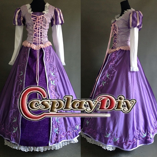 ラプンツェルデラックスhotsale王女ドレス衣装ラプンツェル-アニメコスチューム問屋・仕入れ・卸・卸売り