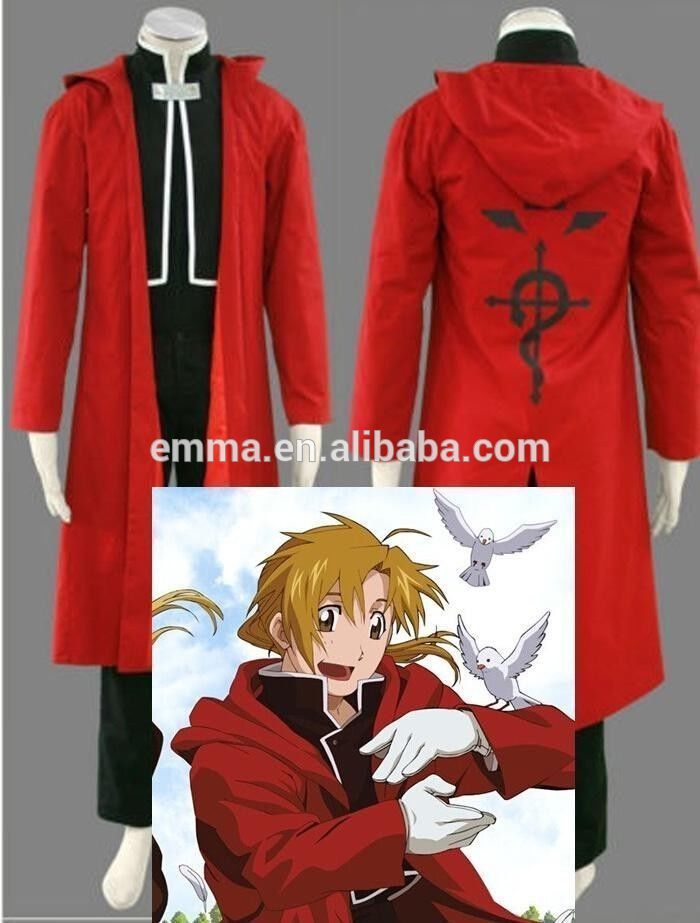 鋼の錬金術師エドワードelric'sアニメコスプレ衣装のマント+黒bmg-2162下で-アニメコスチューム問屋・仕入れ・卸・卸売り