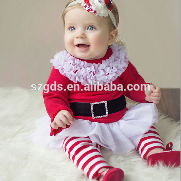 卸売サンタクロース2015縞パンツベビーコスチューム子供クリスマスの幼児の女の子の服のセット-その他コスチューム問屋・仕入れ・卸・卸売り