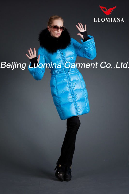 エレガントな女性のファッション2014年「 ダウンコート冬物衣類ディスプレイ服、 ヨーロッパサイズ-コート問屋・仕入れ・卸・卸売り
