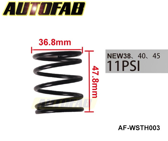 Autofab-- 38ミリメートル40mm45ミリメートルターボwgコーティングされた外部ウェイストゲートスプリング交換11psi/0.78バーはちょうどaf-wsth003ターボ用スマート-コート問屋・仕入れ・卸・卸売り