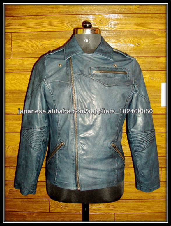 Leather Coat, Leather Fashion Coat, Vintage Leather Coat, Sheep Sking Leather Coat-コート問屋・仕入れ・卸・卸売り
