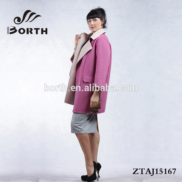Borthの( r) ファッション女性のウールカシミヤロングコート冬のオーバーコート-コート問屋・仕入れ・卸・卸売り