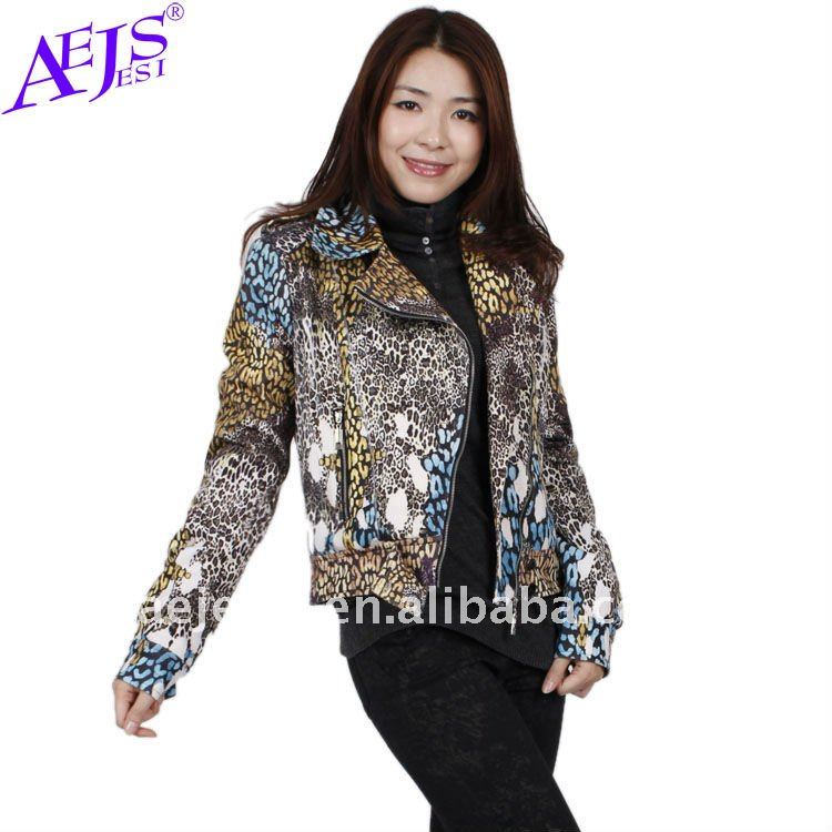 のための最新コートwomentheフルロールカラー印刷されたジャケットとライニングを持つ女性で長いslv2013- 衣類manufaturer-コート問屋・仕入れ・卸・卸売り