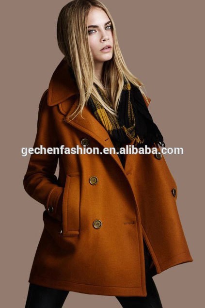 ダブルブレストウールコートの女性ファッションラペルウールの女性の冬のオーバーコート-コート問屋・仕入れ・卸・卸売り