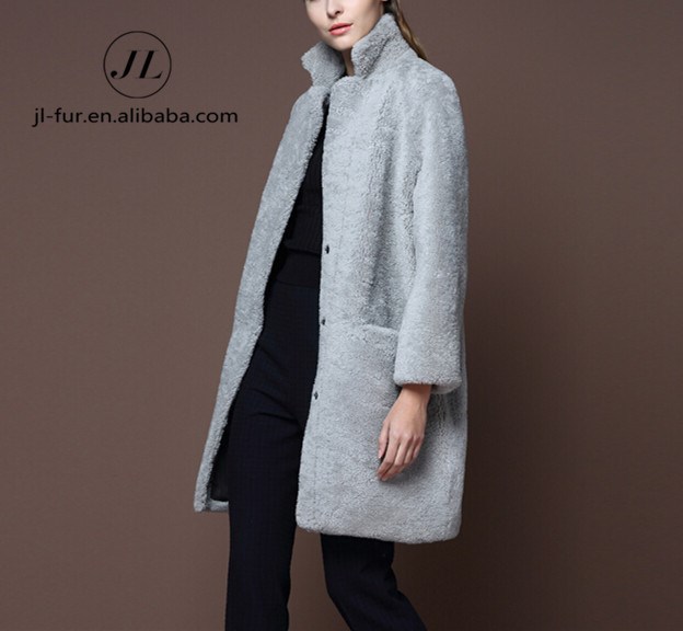 女性ファッショナブルな冬服2015モンゴルラムスキン付子羊の毛皮のコート-ジャケット問屋・仕入れ・卸・卸売り