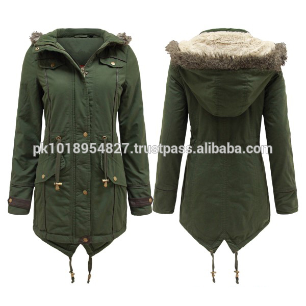 陸軍婦人良質の着心地の良いパーカコート冬用ジャケット-コート問屋・仕入れ・卸・卸売り
