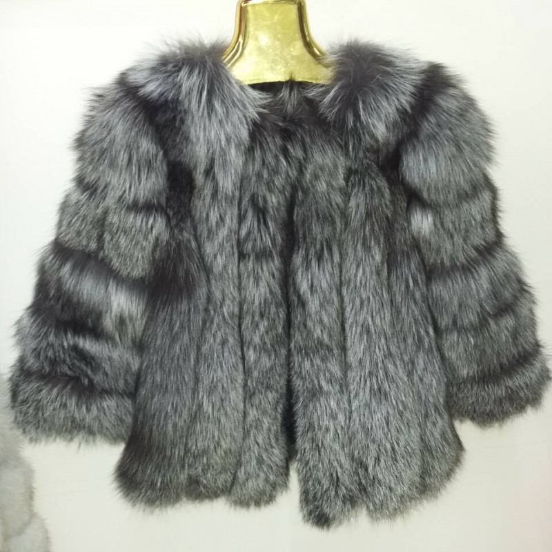 高品質の女性の冬の銀キツネの毛皮のジャケット-ジャケット問屋・仕入れ・卸・卸売り