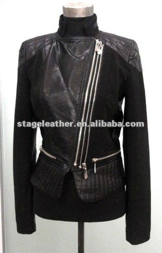 女性のための子ヒツジの皮のジャケットとの方法設計ミラノ-ジャケット問屋・仕入れ・卸・卸売り