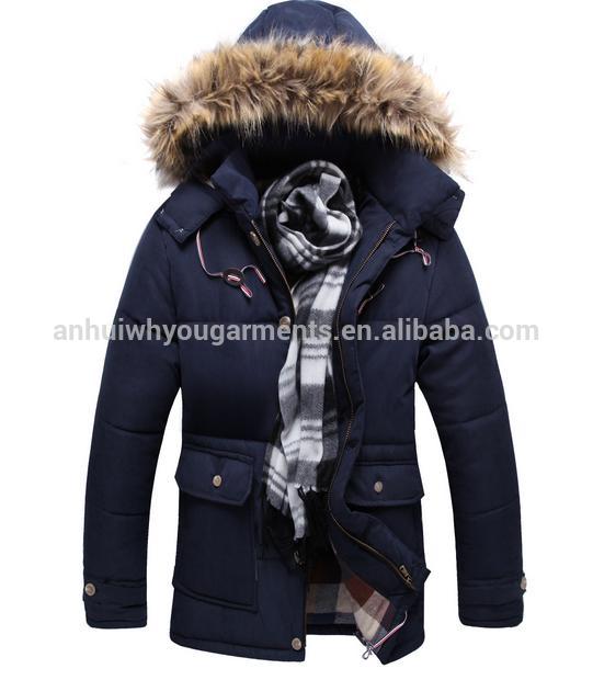 安徽2015featherjacketsフード付きダウン男性100％暖かいコート綿屋外フード付きコート-ジャケット問屋・仕入れ・卸・卸売り