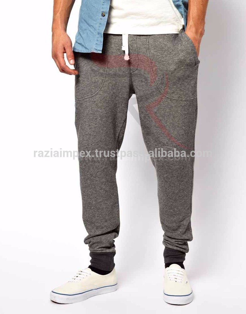 最新のデザインのカスタマイズされた巾着ウエストバンド2015サイドスラントポケット円すいスエットパンツの男性-ズボン問屋・仕入れ・卸・卸売り