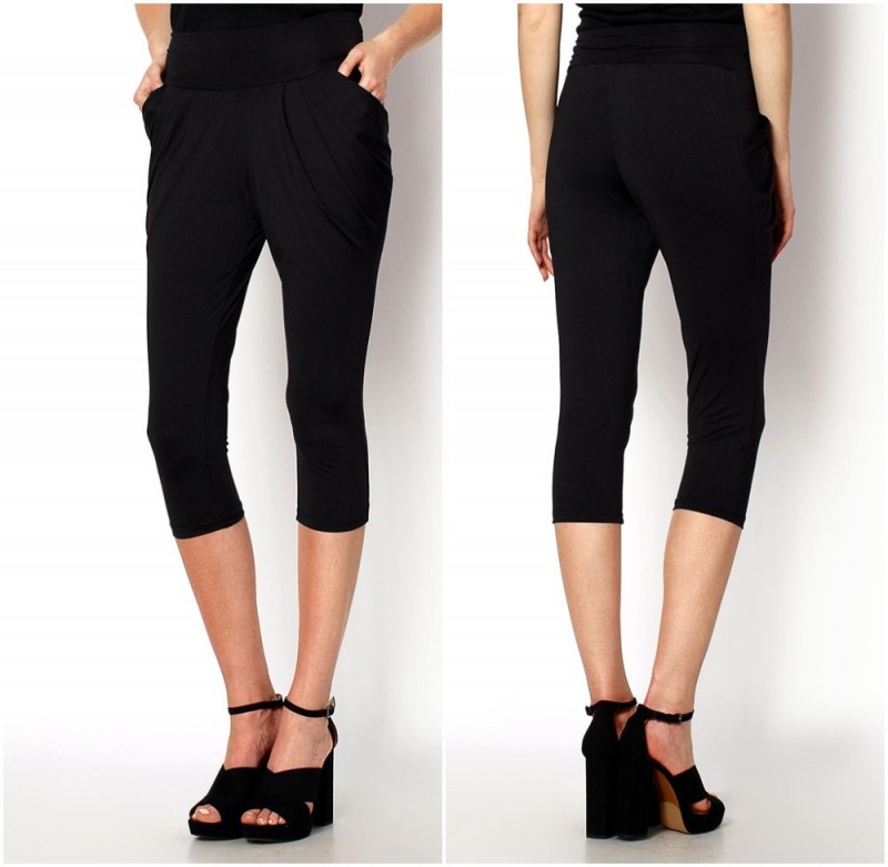 新しいファッションの女の子2015黒カプリトレンディカジュアルフォーマルcroppw957ズボンのズボンをハーレム-ズボン問屋・仕入れ・卸・卸売り